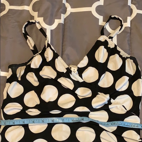 Merona Vintage Style Polka Dot Dress L with belt - Picture 4 of 4